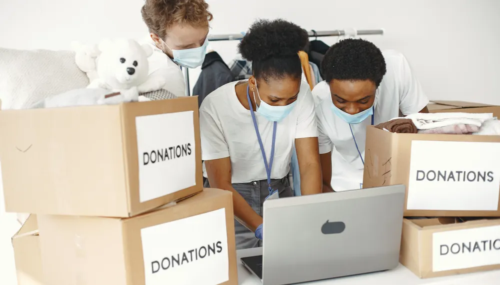 Nonprofit merchant statement combining online donations, recurring gifts, and event payments.