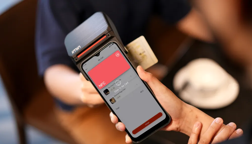 Contactless, chip, swipe, and keyed payment methods compared around a merchant statement.